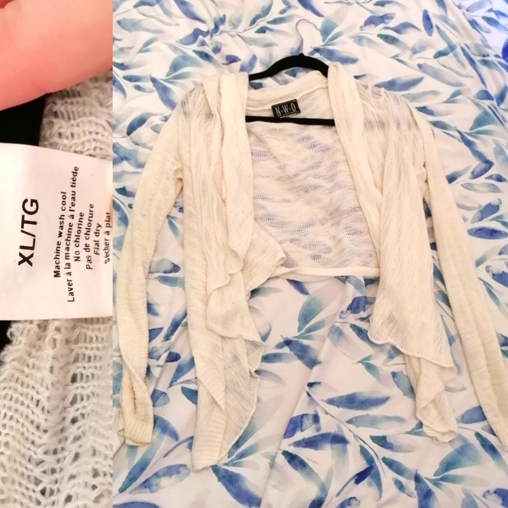 Simple white cardigan